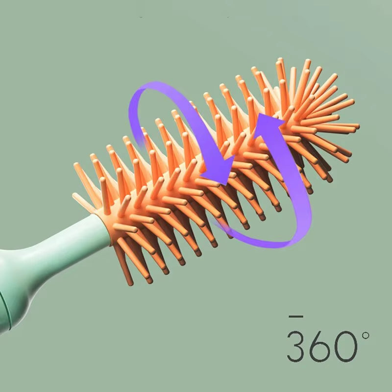 Revolutionary 3-Piece Silicone Cleaning Brush Set - 360° Rotating Electric Bottle & Straw Cleaner for Effortless Kitchen Hygiene
