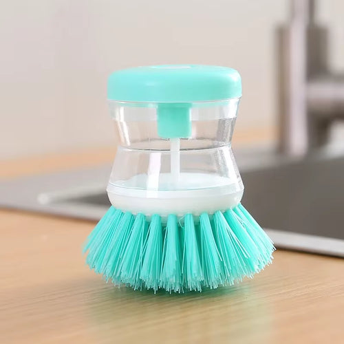 Effortless Kitchen Cleaning: Automatic Dish Brush with Soap Dispenser in Vibrant Colors