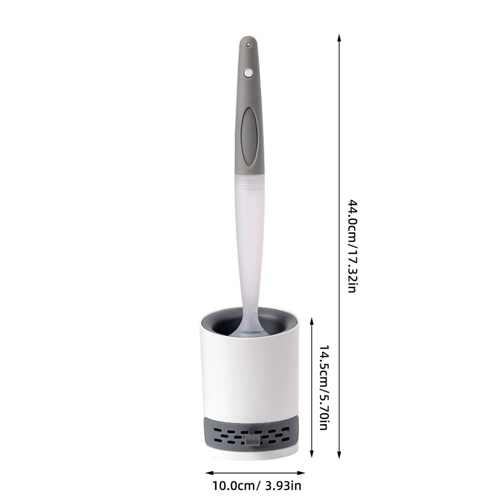 Revolutionary Water Spray Silicone Toilet Brush with 40Cm Long Handle – Effortless Bathroom Cleaning with Wall-Mounted Convenience!