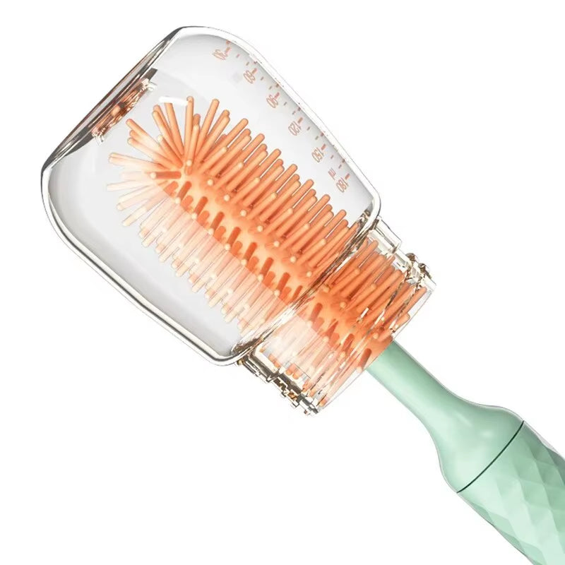 Revolutionary 3-Piece Silicone Cleaning Brush Set - 360° Rotating Electric Bottle & Straw Cleaner for Effortless Kitchen Hygiene
