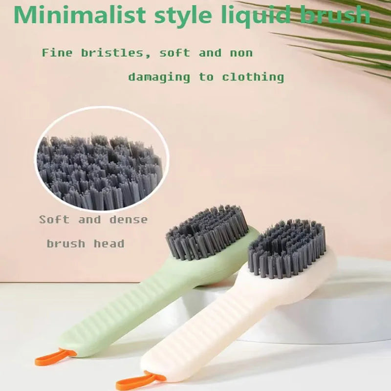 Automatic Long Handle Shoe Brush with Soft Bristles for Effortless Cleaning and Gentle Care