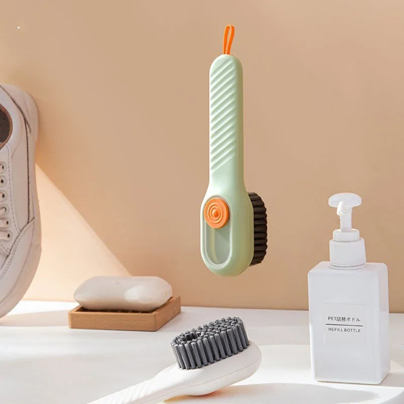 Automatic Long Handle Shoe Brush with Soft Bristles for Effortless Cleaning and Gentle Care