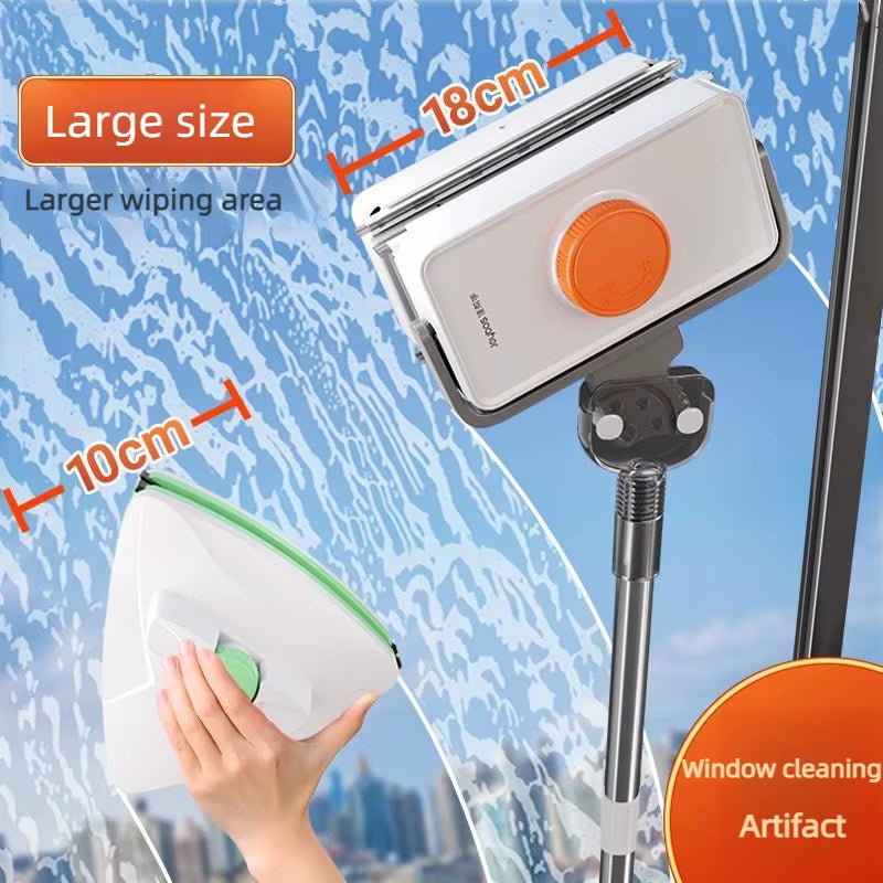 Revolutionize Your Cleaning Routine with the JOYBOS Adjustable Magnetic Window Cleaner - Professional Double-Sided Tool with Telescopic Rod for Effortless Home Cleaning